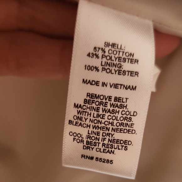 Express Women's Beige Double-Breasted Trench Coat - Picture 7 of 7